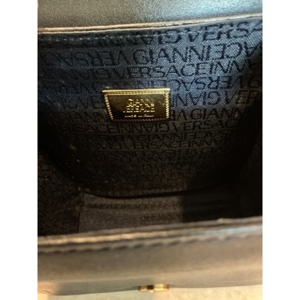 Vintage Gianni Versace Medusa Black Leather Shoulder Bag‎ Authentication Papers - Picture 14 of 16